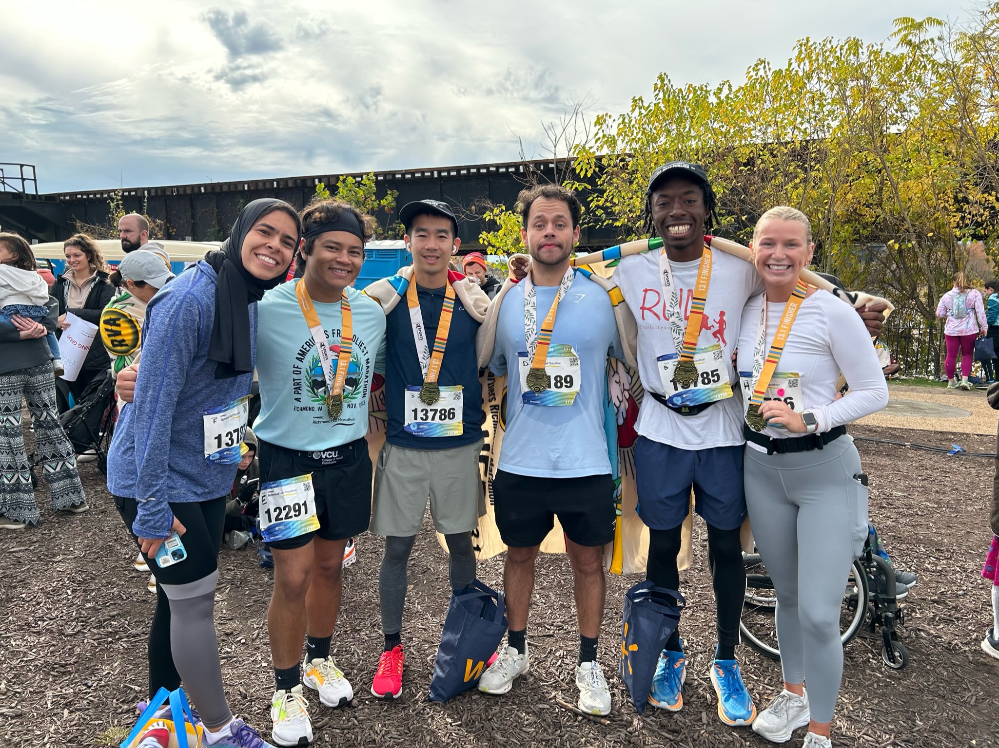 Students participating in marathon