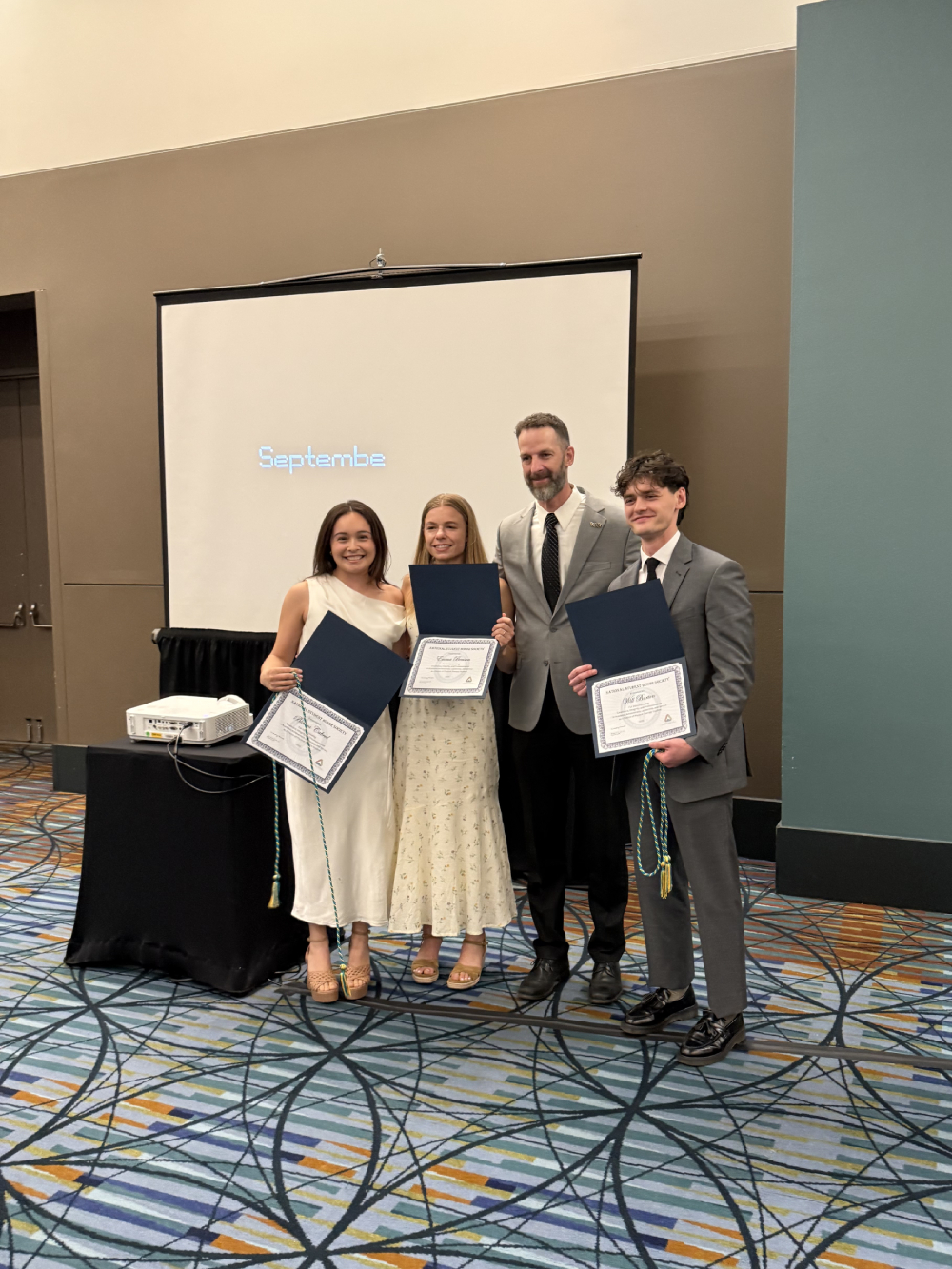 ACAPT Honors Society inducted Bianca Cabral Chavez, Emma Benson and Will Burton