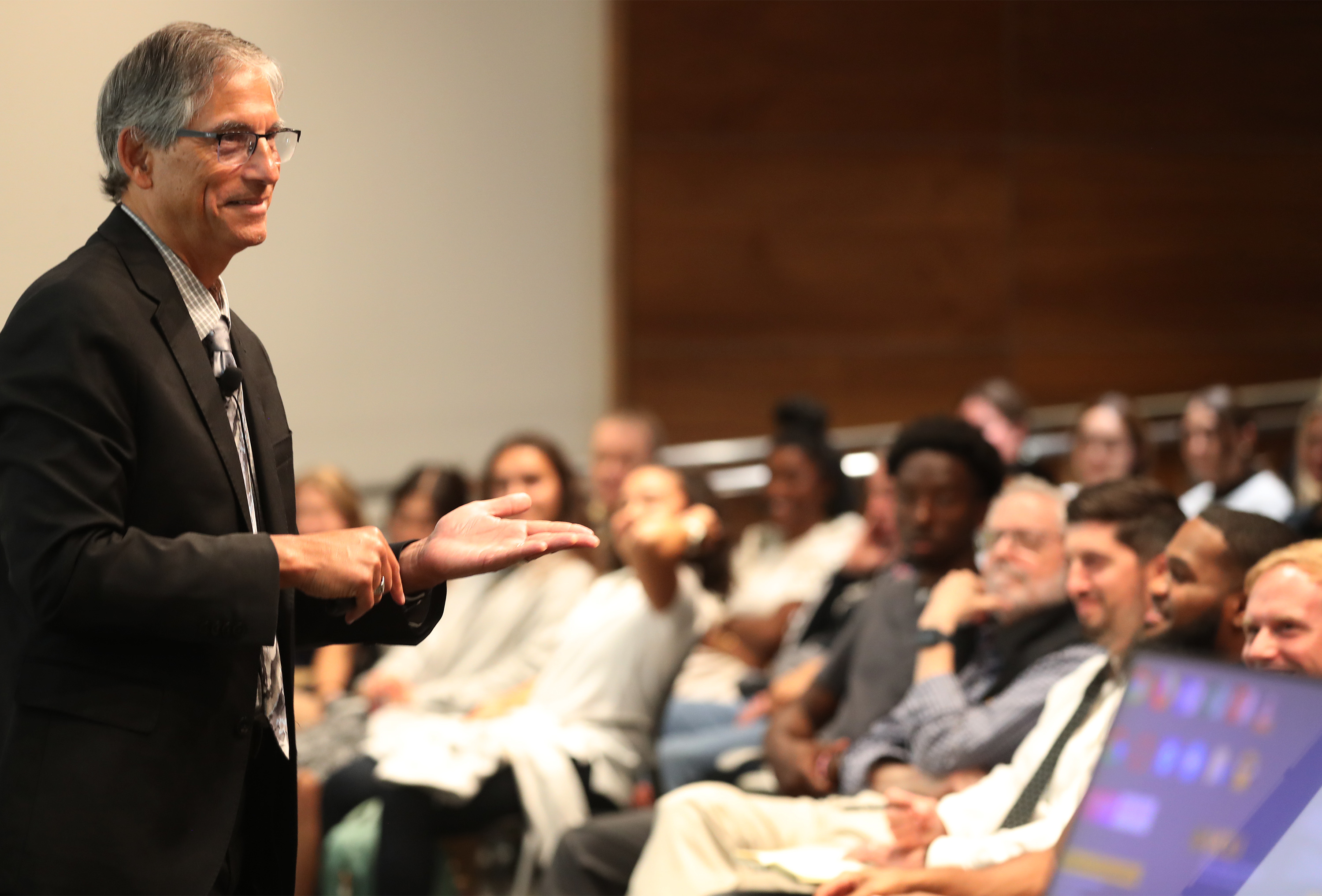 At this year’s Robert L. Lamb Distinguished Lectureship, Rob Landel, DPT, challenged VCU physical therapy students to seek out opportunities to specialize